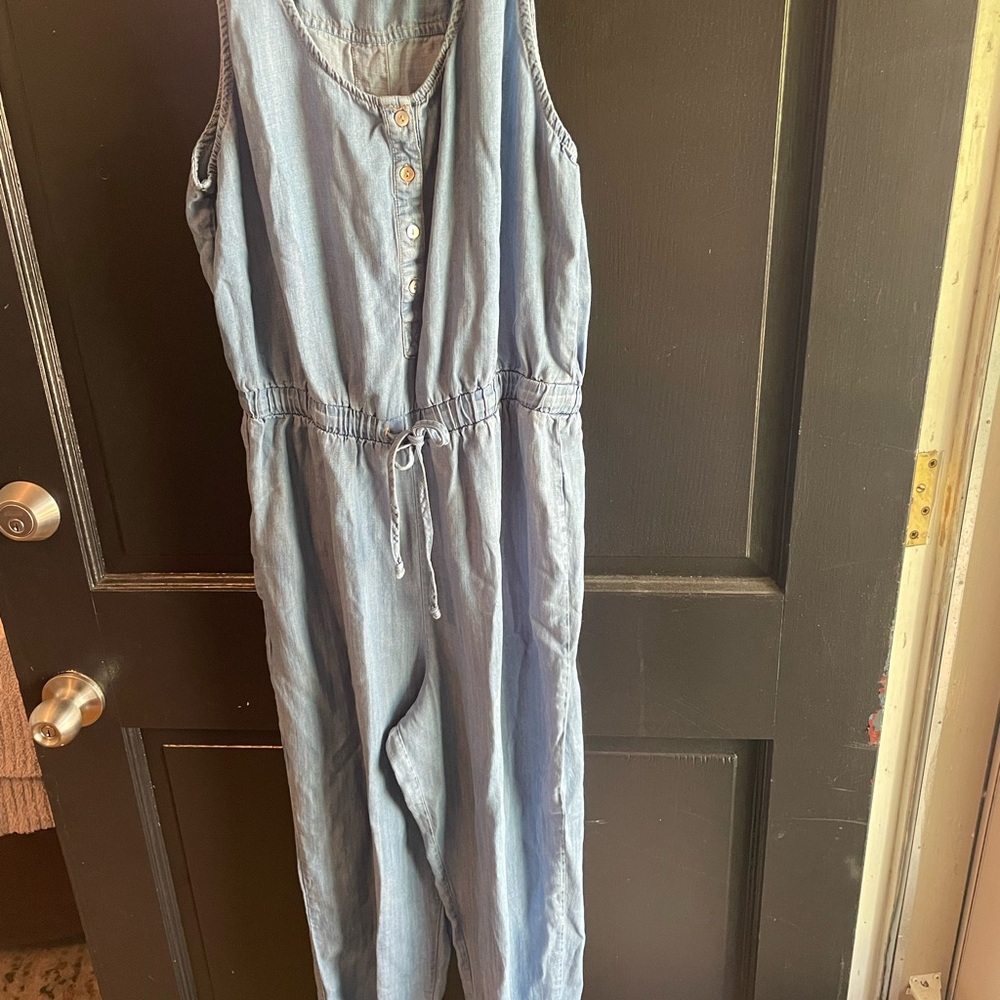 Blue denim romper by Knox Rose